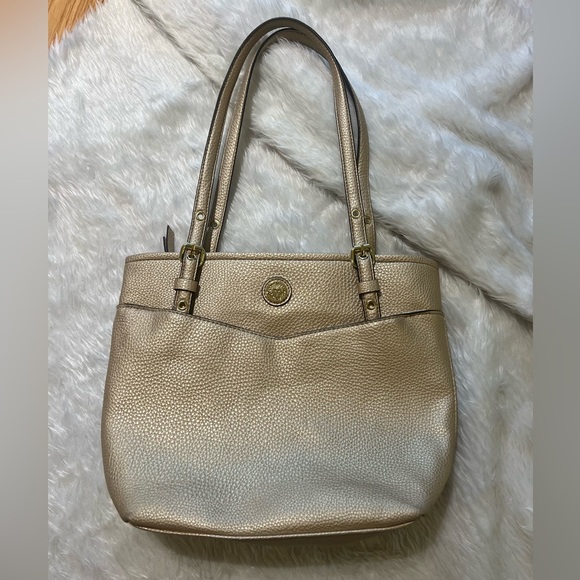 Anne Klein Gold-tone Double Strap Shoulder Bag.  Never Used! - Picture 1 of 14